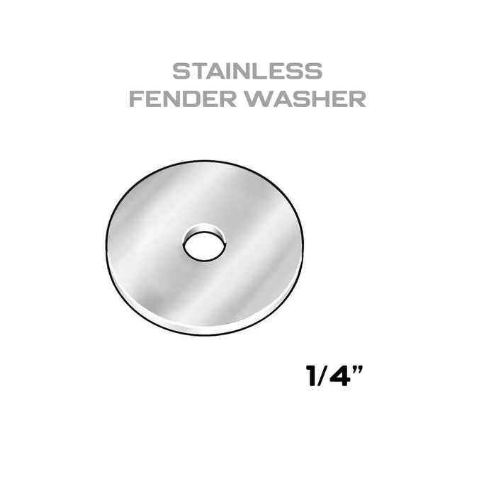 1/4" Stainless Fender Washer 4 Pack
