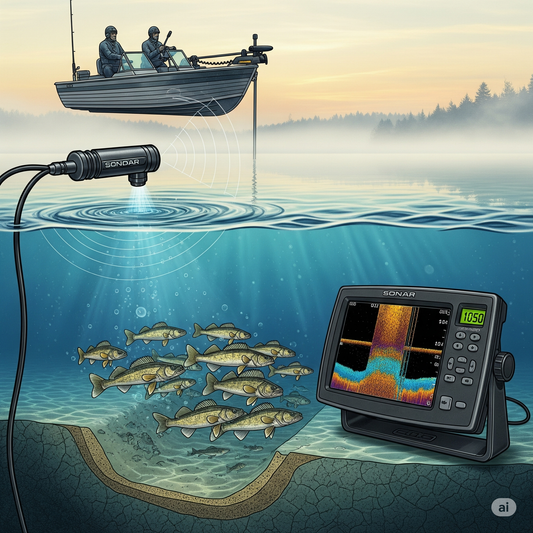 How a fish finder's sonar works