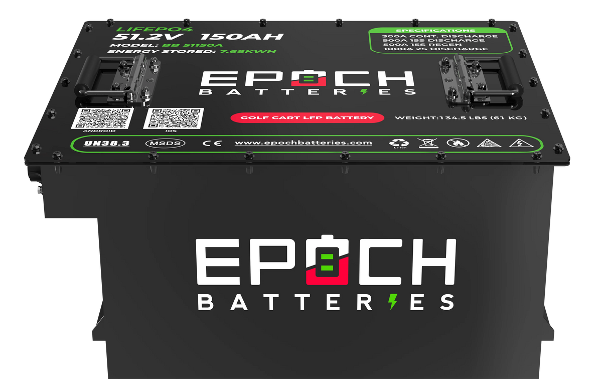 Epoch 48V 150Ah Golf Cart Battery Complete Kit - Lithium (LiFePO4)