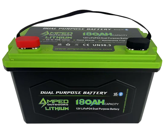 Amped Outdoors 180Ah Dual Purpose Cranking / Electronics Lithium Battery