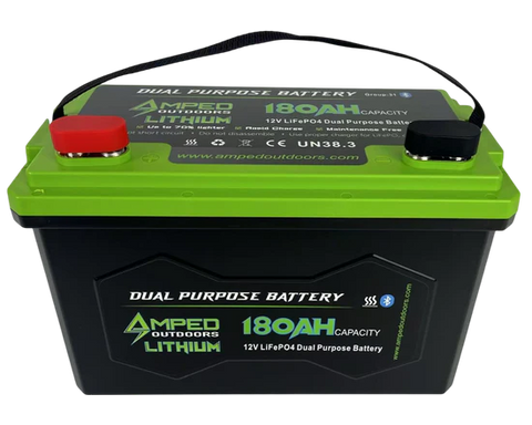 Amped Outdoors 180Ah Dual Purpose Cranking / Electronics Lithium Battery