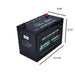 amped outdoors 12v 100ah battery reversed angle view with dimensions