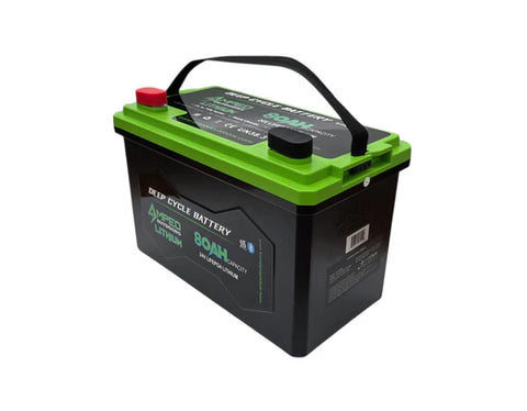 Amped Outdoors 24V 80Ah Lithium Trolling Motor Battery with Charger