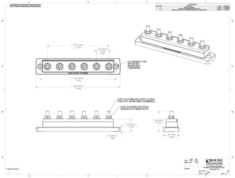 MaxiBus BusBar - Six 5/16" Studs