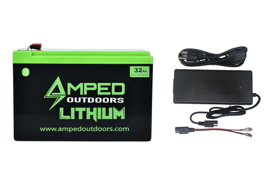 Amped Outdoors 32Ah (14.8V) Lithium Portable Shuttle Battery with Charger