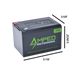 Amped Outdoors 32Ah Lithium Battery Product Photo with Dimensions