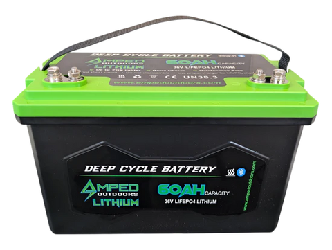 Amped Outdoors 36V 60Ah Lithium Trolling Motor Battery with Charger