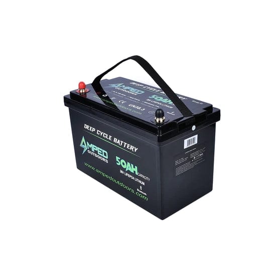 alternate angle product photo of amped outdoors 36V 50ah lithium battery