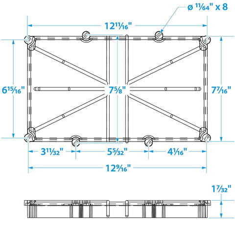 Seachoice Battery Tray With Stainless Steel Buck, Group 27