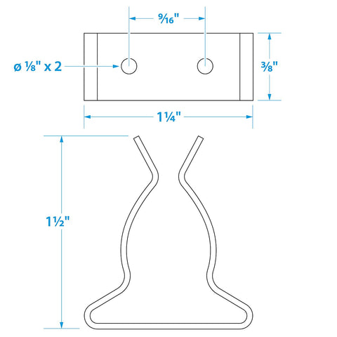 Seachoice Spring Clamps, Pack of 2, Polished Stainless Steel, 5/8-1.25 In.
