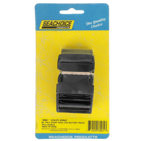 Seachoice Battery Tie Down Strap, 38 In., Black