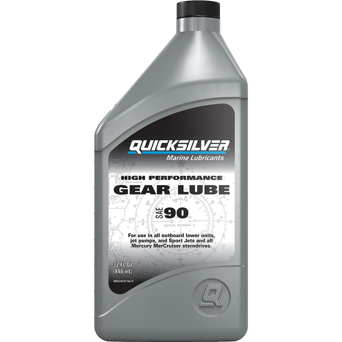Quicksilver 92-8M0222065 High Performance Gear Lube SAE-90, 32 oz.