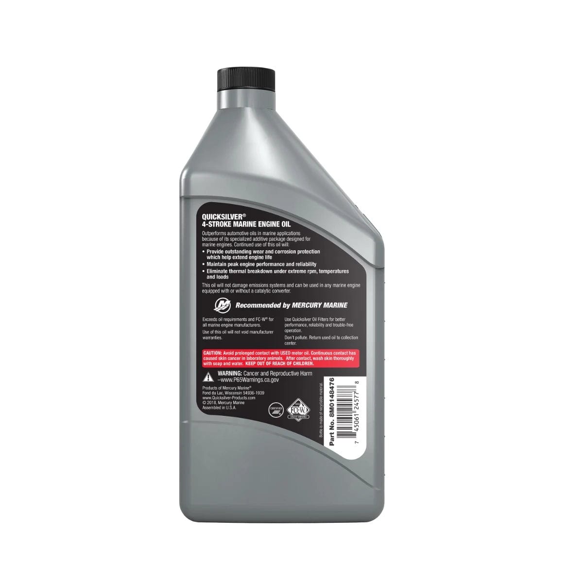 Quart 10w40 marine engine oil.