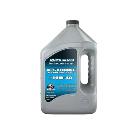 Quicksilver 10w-40 marine engine oil gallon.