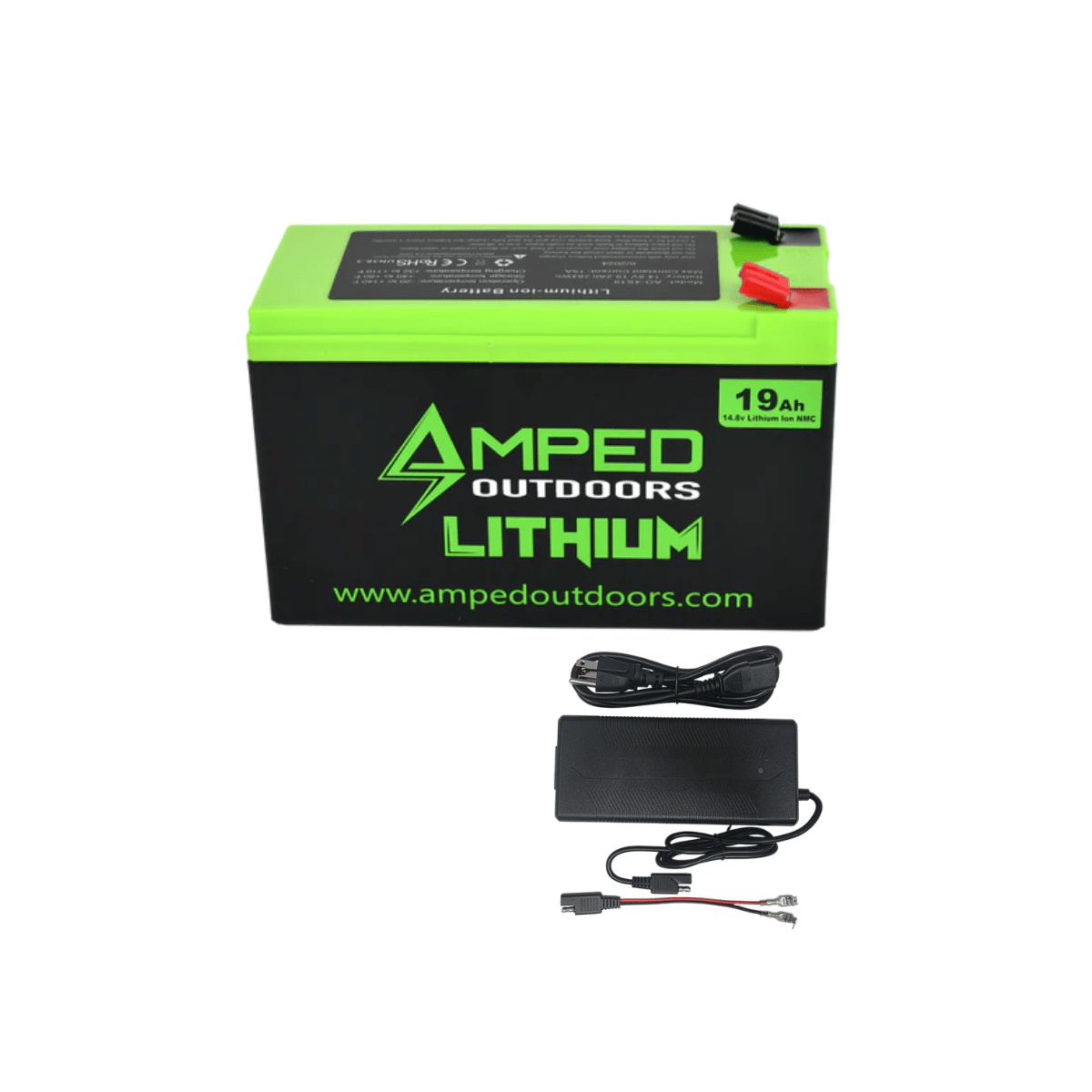 Amped Outdoors 19Ah (14.8V) Lithium Portable Shuttle Battery with Charger