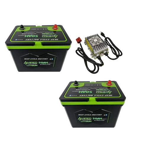 Amped Outdoors 24 volt 100ah trolling motor battery system.