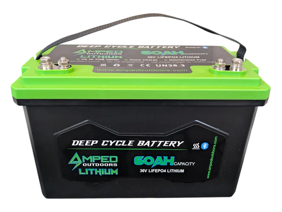 Amped Outdoors 36 volt trolling motor battery, 60ah.