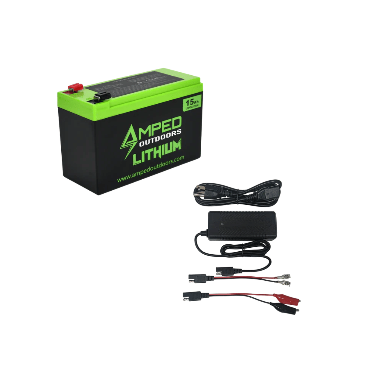 Amped Outdoors 15Ah Lithium Portable Shuttle Battery with Charger