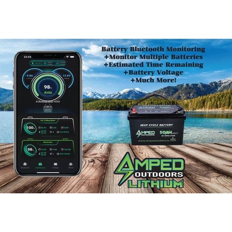 amped outdoors bluetooth battery smartphone monitoring system promo photo