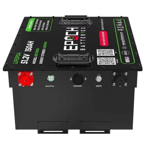 Epoch 48V 150Ah Golf Cart Battery Complete Kit - Lithium (LiFePO4)