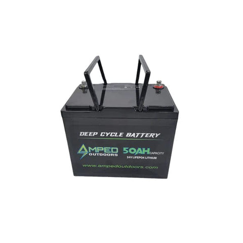 amped outdoors  24v 50ah battery stock photo