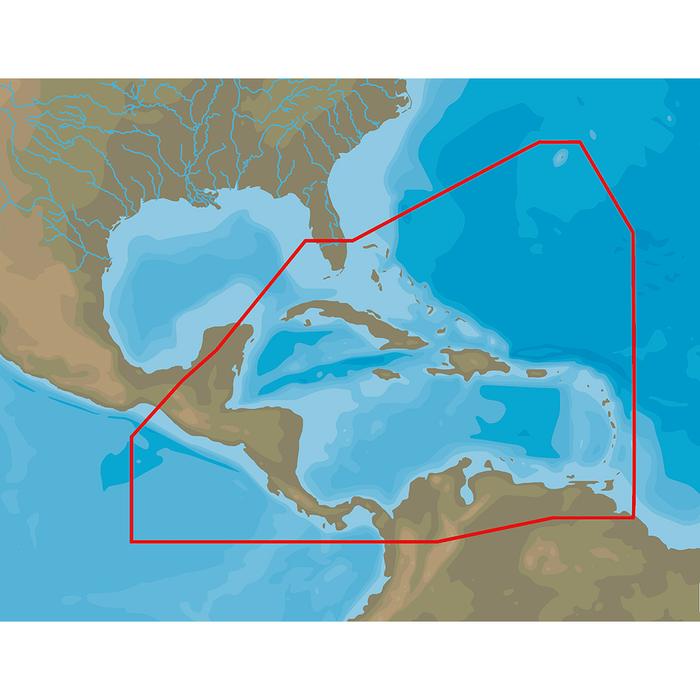 CMAP Caribbean & Central America fishing map.