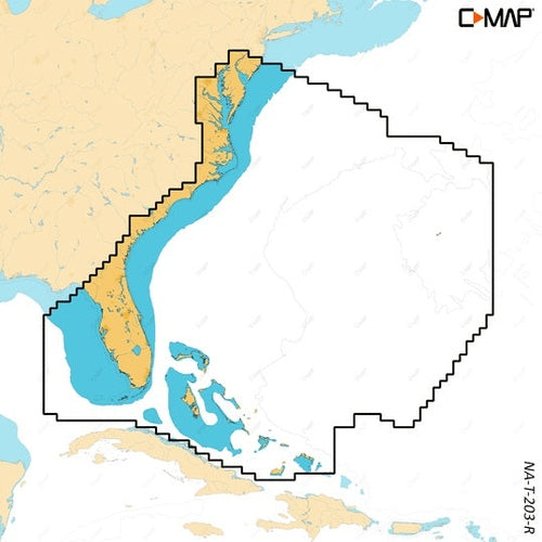 C-map Reveal X Coastal Chesapeake Bay To The Bahamas Microsd