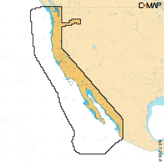 C-map Reveal X Coastal Us West Coast And Baja Microsd