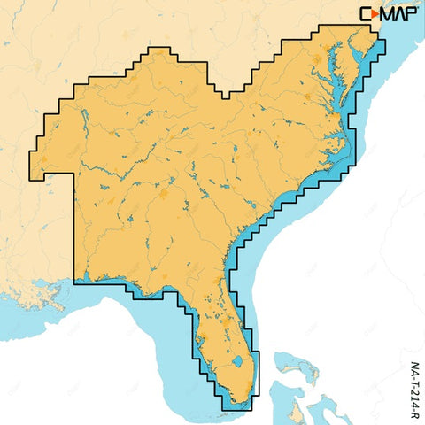 C-map Reveal X Inland Us Lakes South East Microsd