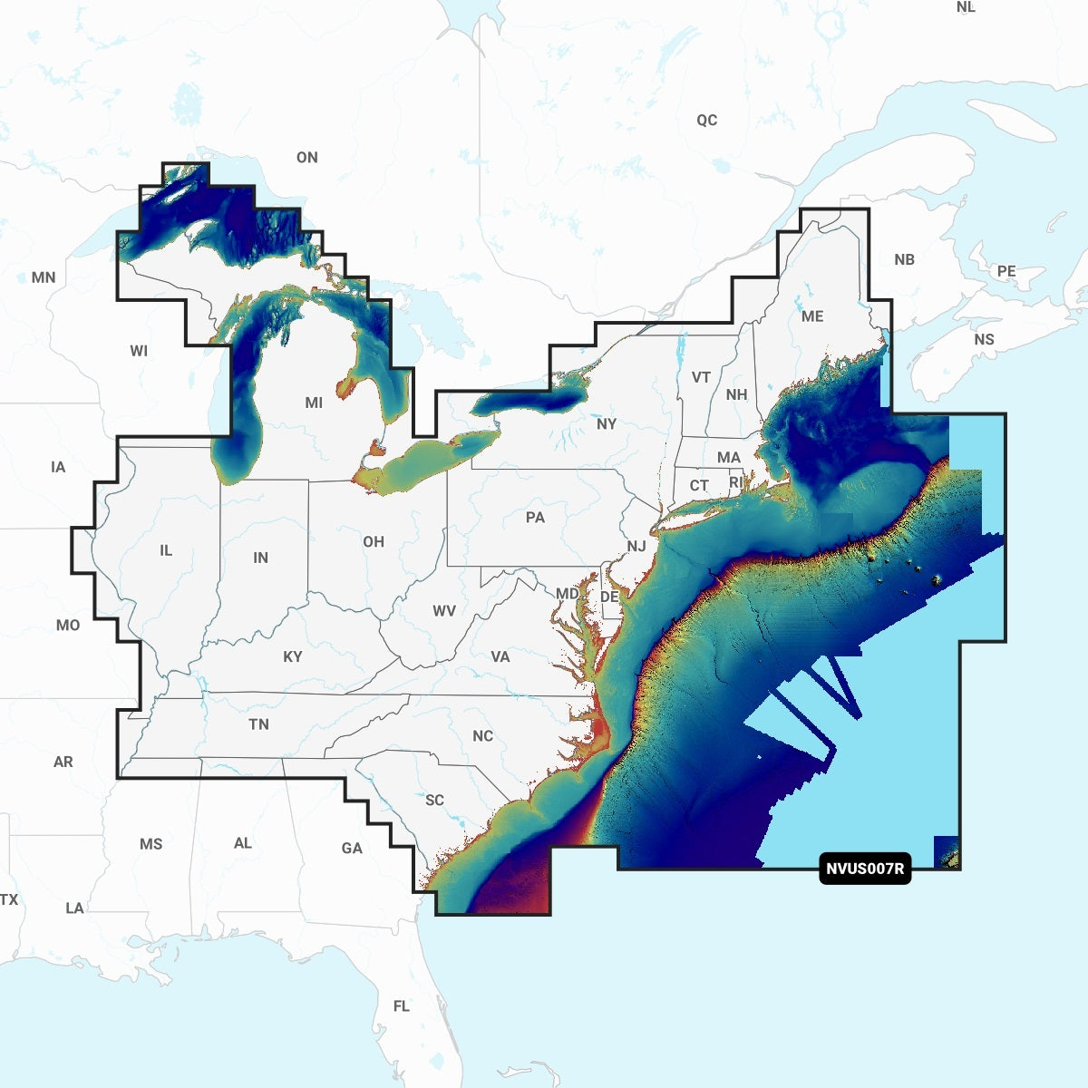 Garmin Nvus007r Navionics+ Vision+ U.s. East Microsd