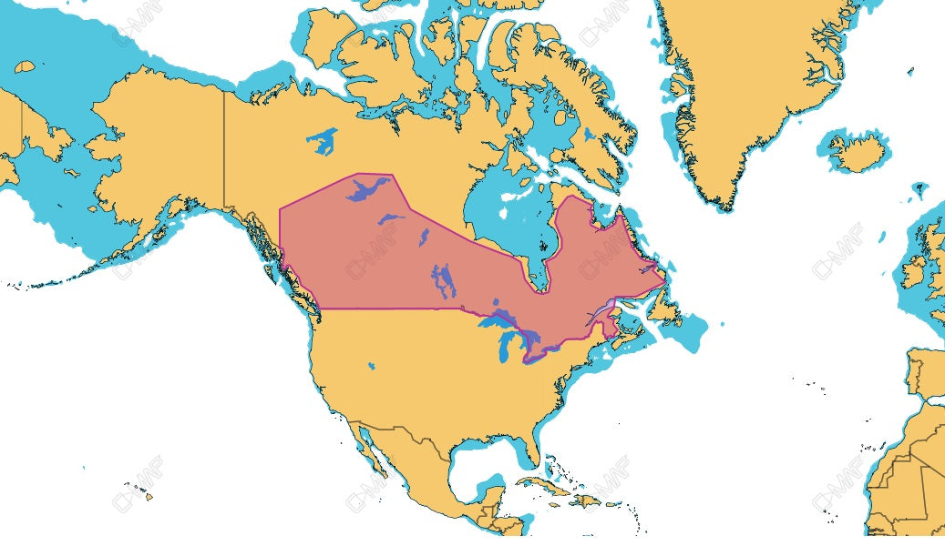 C-MAP Reveal Inland Canada lakes