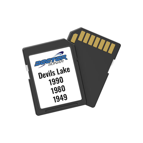Doctor Sonar Devils Lake Area Map Cards for Lowrance
