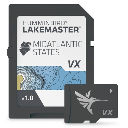 Humminbird Lakemaster VX Midatlantic states map card for fish finders