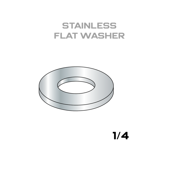 1/4 Stainless Flat Washer 10 Pack