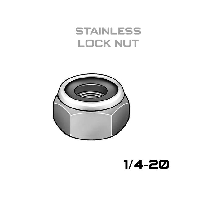 1/4-20 Stainless Nylon Insert Locknut 6 Pack