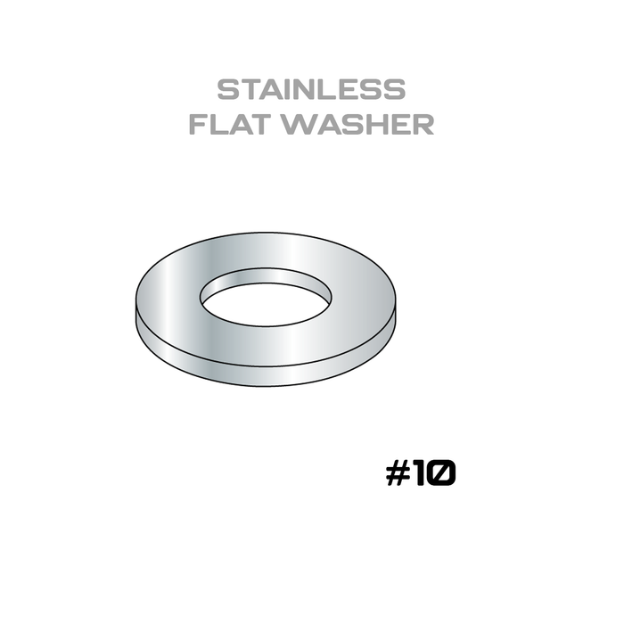 #10 Stainless Flat Washer 10 Pack