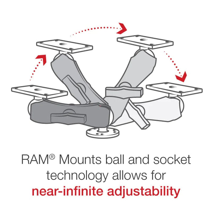 RAM® Drill-Down Double Ball Mount for Humminbird Helix 7