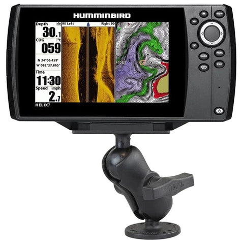 RAM® Drill-Down Double Ball Mount for Humminbird Helix 7 - Short Arm